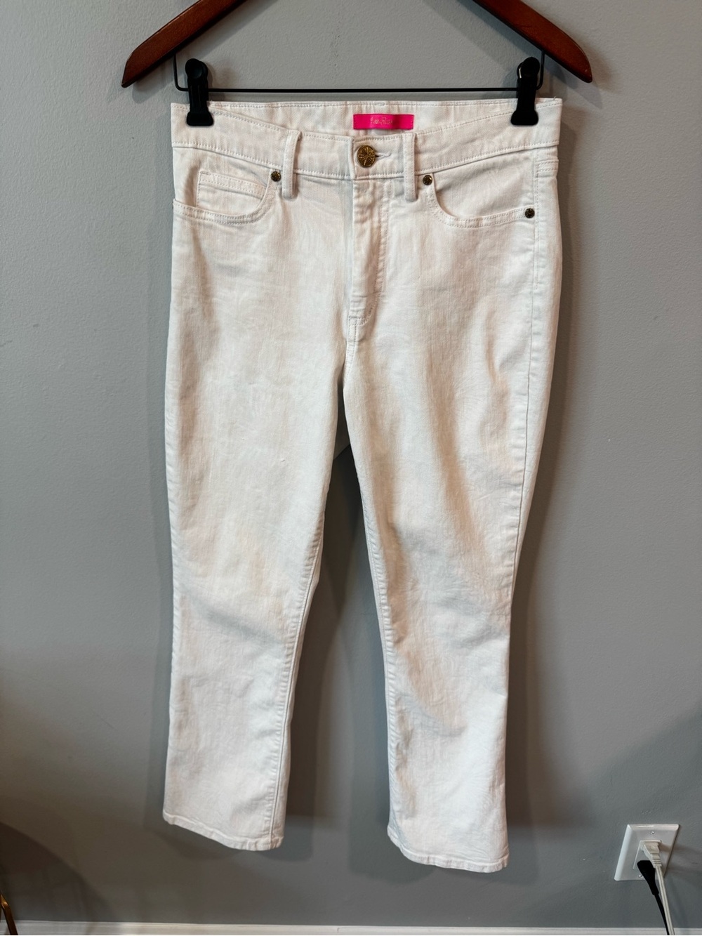 Lilly Pulitzer White Crop Ankle Jeans